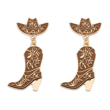 将图片加载到图库查看器，Boot Scooting Dangle Earrings