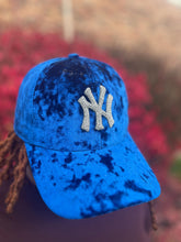 Load image into Gallery viewer, NY Crushed Velvet Bling Baseball Cap