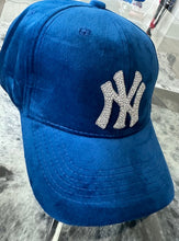 Load image into Gallery viewer, NY Velour Bling Baseball Cap