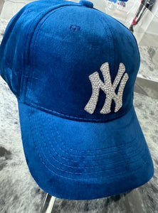 NY Velour Bling Baseball Cap