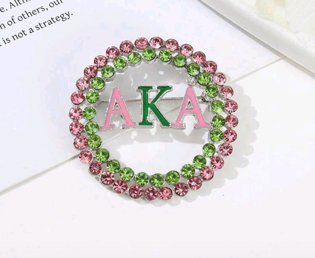 Sorority Greek Letter Sphere Brooch