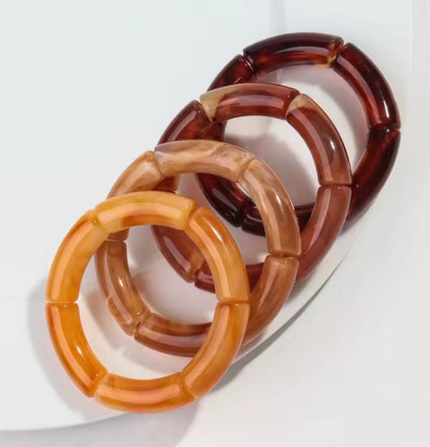 Bamboo Tube Bracelet Stack