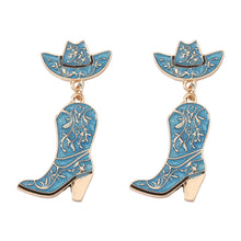 Load image into Gallery viewer, Boot Scooting Dangle Earrings