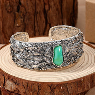 Carved Leaf Cuff Bracelet