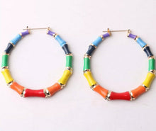 Load image into Gallery viewer, Rainbow Hoop Earrings
