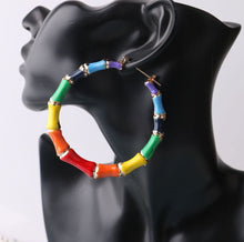 Load image into Gallery viewer, Rainbow Hoop Earrings