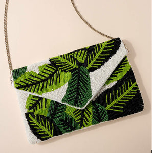 Plant Lover Beaded Clutch