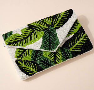 Plant Lover Beaded Clutch