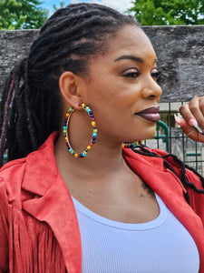 Aligned Chakras Hoop Earrings