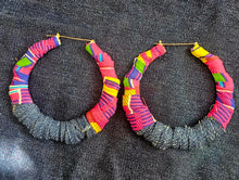Load image into Gallery viewer, For The Culture Bamboo Hoop Earrings
