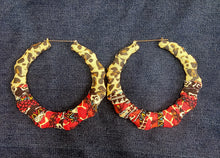 Load image into Gallery viewer, For The Culture Bamboo Hoop Earrings