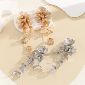 Cascading Floral Dangle Earrings