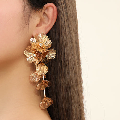 Cascading Floral Dangle Earrings