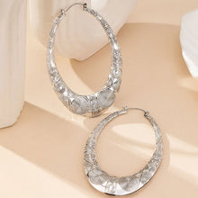 Load image into Gallery viewer, Hypnotic  Bamboo Hoop Earrings