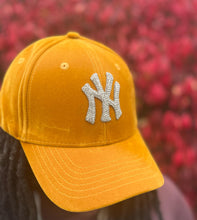 Load image into Gallery viewer, NY Velour Bling Baseball Cap