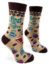 Load image into Gallery viewer, But First Coffee Socks