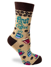 Cargar imagen en el visor de la galería, But First Coffee Socks