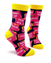 Load image into Gallery viewer, Wake Up Repeat Socks