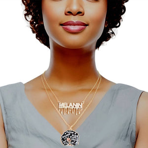 Melanin Two Strand Necklace