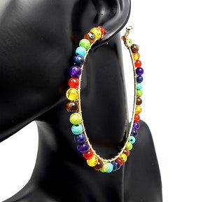 Aligned Chakras Hoop Earrings