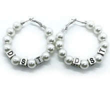 Load image into Gallery viewer, Sorority Pearl Hoop Earrings