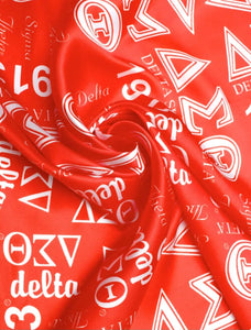 Sorority Letters Square Scarf