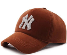 Load image into Gallery viewer, NY Velour Bling Baseball Cap