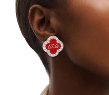 Load image into Gallery viewer, Sorority Clover Stud Earrings