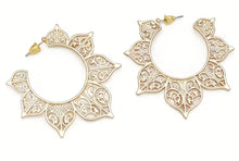Load image into Gallery viewer, Crown Me Hoop Earrings