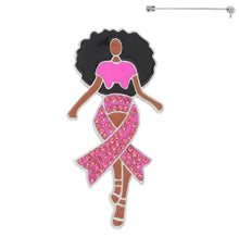 Load image into Gallery viewer, Pink Ribbon Diva Brooch