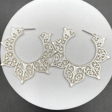 Load image into Gallery viewer, Crown Me Hoop Earrings