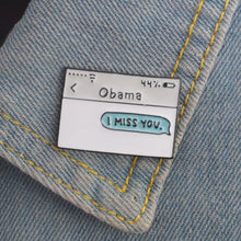 Load image into Gallery viewer, Obama Text Lapel Pin