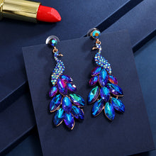 Load image into Gallery viewer, Peacock Dangle Earrings