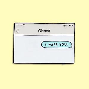 Obama Text Lapel Pin