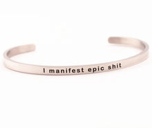 Load image into Gallery viewer, I Manifest Mantra Bangle