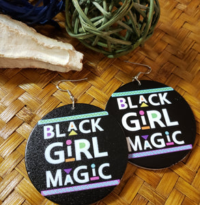 Black Girl Magic Message Earrings