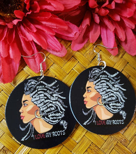 Love My Roots Message Earrings