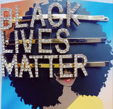 Load image into Gallery viewer, Black Lives Matter Hair Pins
