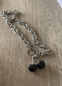 Black Cherry Link Necklace