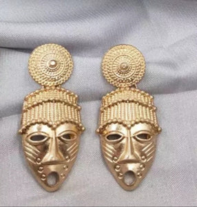 Warrior Mask Stud Earrings
