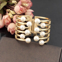 Load image into Gallery viewer, Treasured Pearl Cuff Bracelet