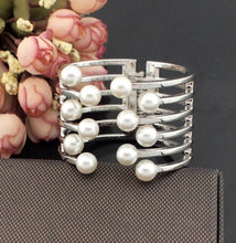 Load image into Gallery viewer, Treasured Pearl Cuff Bracelet