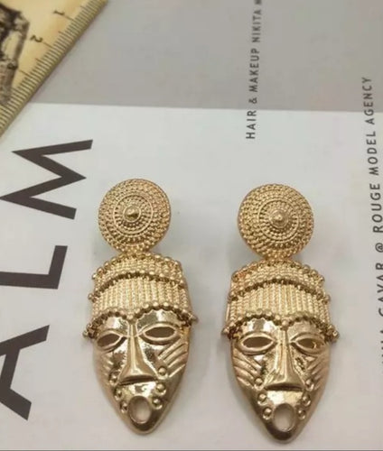 Warrior Mask Stud Earrings