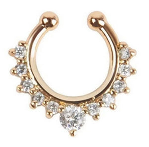 Jeweled  Faux Septum Ring