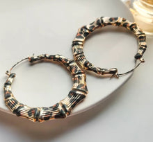 Load image into Gallery viewer, Wild Style Bamboo Hoops