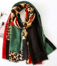 Load image into Gallery viewer, Mixed Media Leopard Scarf