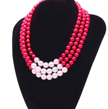 Load image into Gallery viewer, Delta Sigma Theta 3-Strand Necklace