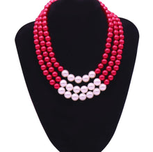Load image into Gallery viewer, Delta Sigma Theta 3-Strand Necklace