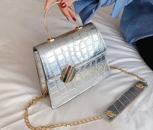 Tori Metallic Handbag