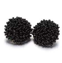 Load image into Gallery viewer, Beaded Button Stud Earrings